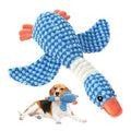 New blue goose dog toy cat toy pet toy double color goose tough bite chew plush sound toy plush toy pet supplies