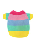Colorful striped sweater on a white background