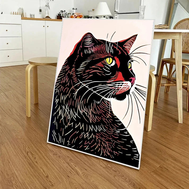 1pc frameless Canvas Painting Colorful Bulldog Sausage Dog Cute Dachshund Portrait Poster Canvas Painting And Print Pop Art Wall