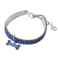 Blue diamanté collar