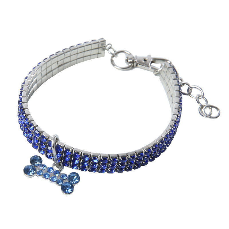 Blue diamanté collar