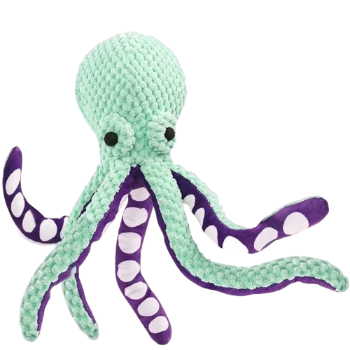Pet plush octopus toy interactive sound anti-demolition home large and small dog boredom companion dog toy