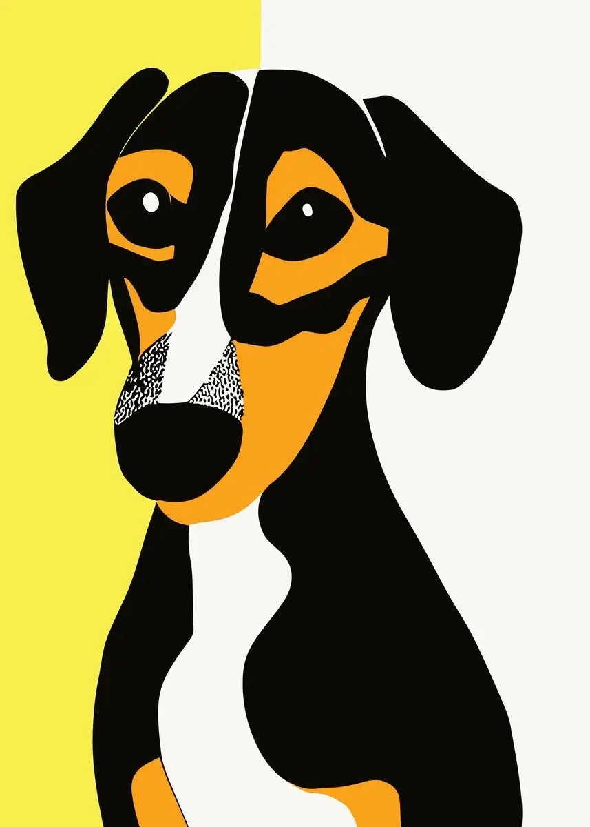 1pc frameless Canvas Painting Colorful Bulldog Sausage Dog Cute Dachshund Portrait Poster Canvas Painting And Print Pop Art Wall