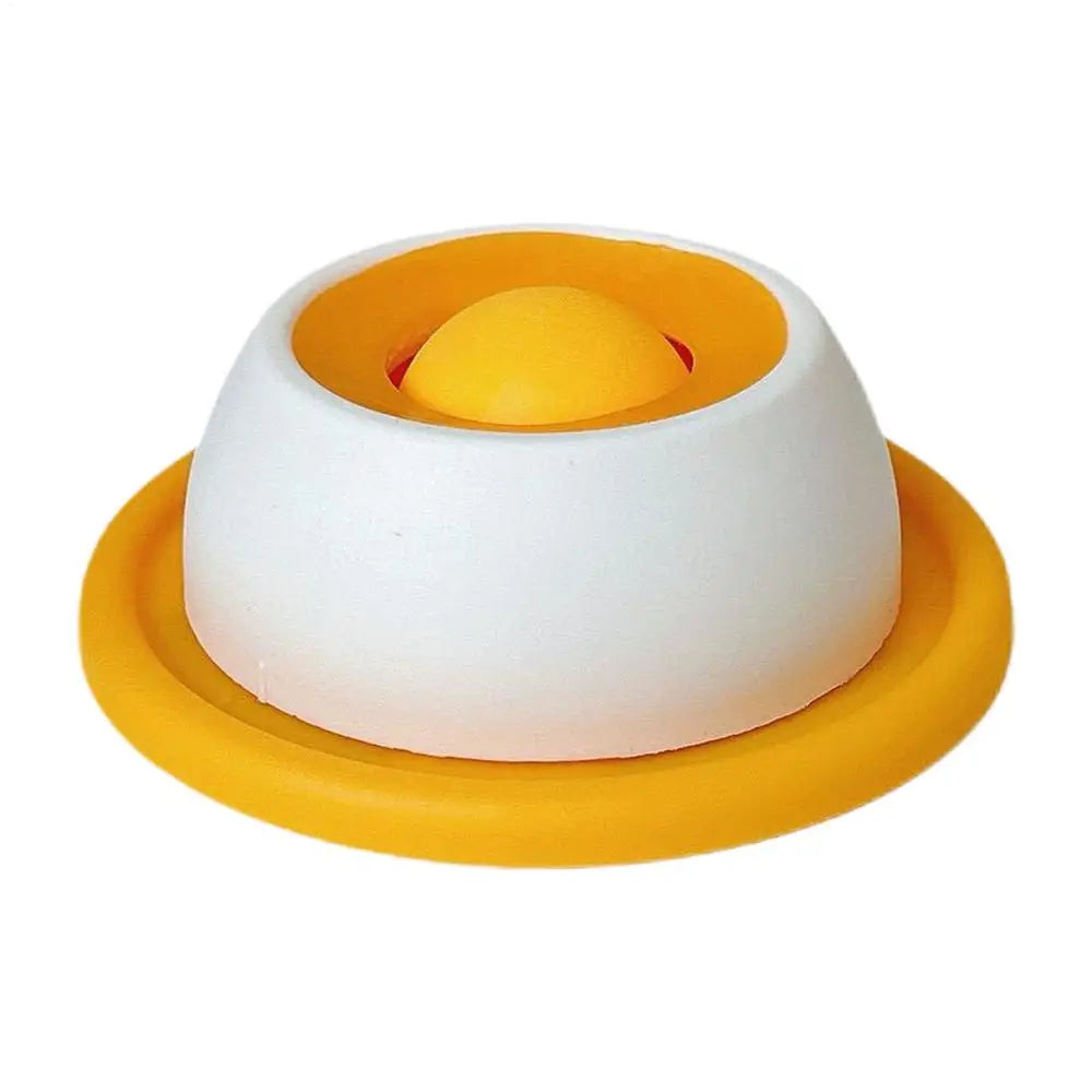 White and yellow object on a white background