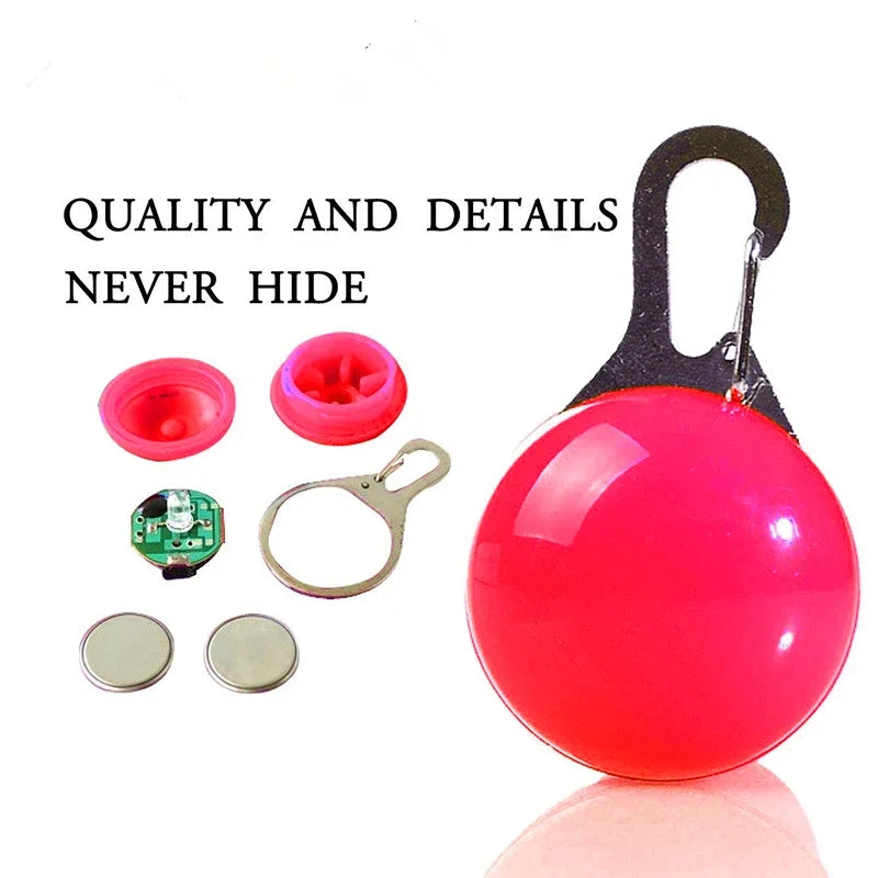 LED Glowing Pendant Flashlight Dog Cat Collar Pet Leads Glow Accessories Bright Necklace Luminous Collar Night Safety Decor