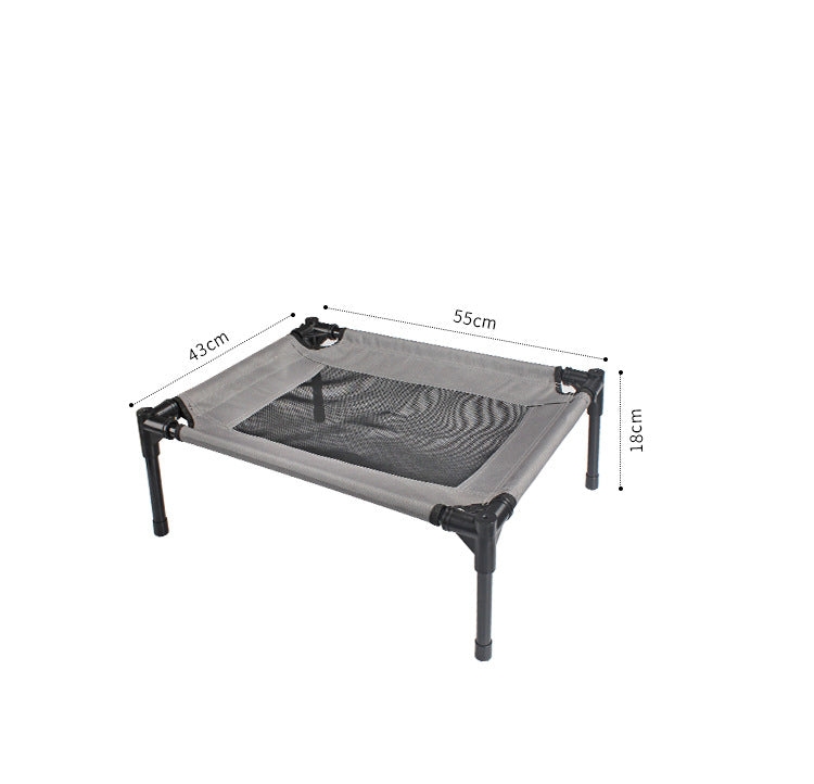 Pet bed with dimensions on a white background