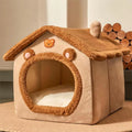 2-in-1 Foldable Pet House & Sofa | Removable Washable Cave Bed
