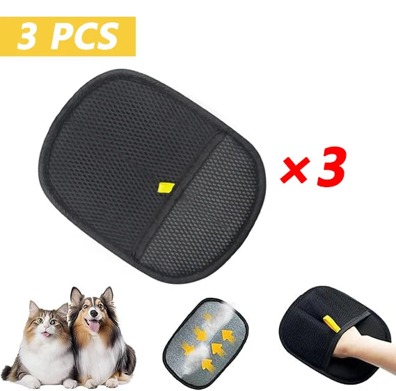 GiftSO PETS Static Pet Hair Remover | Double-Sided Grooming & Cleaning Gloves