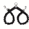 Black horse bridle with metal hardware on a white background
